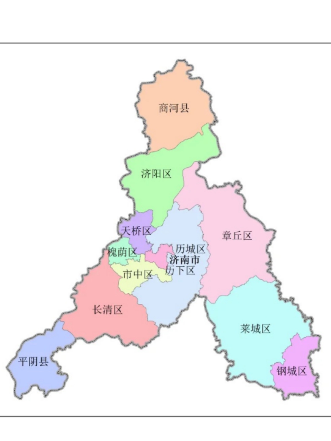 濟南市最新區(qū)域劃分圖，城市探索之旅啟程